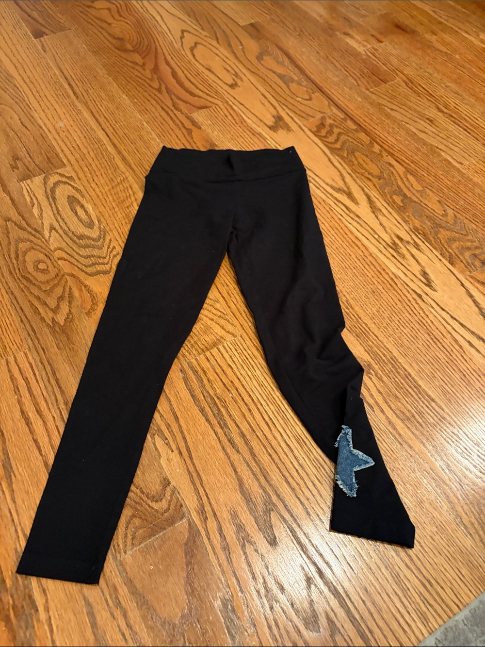 Flowers by Zoe Black Leggings with Denim Star Accent